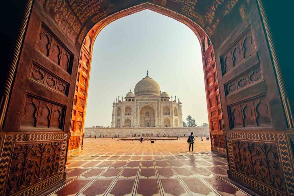 Exterior view of Taj Mahal