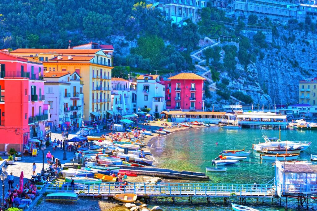 Colorful shot of Sorrento coast